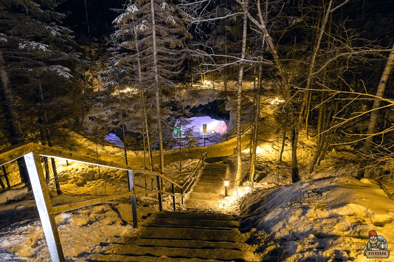 Горный парк «Рускеала» зимой. Фото 1