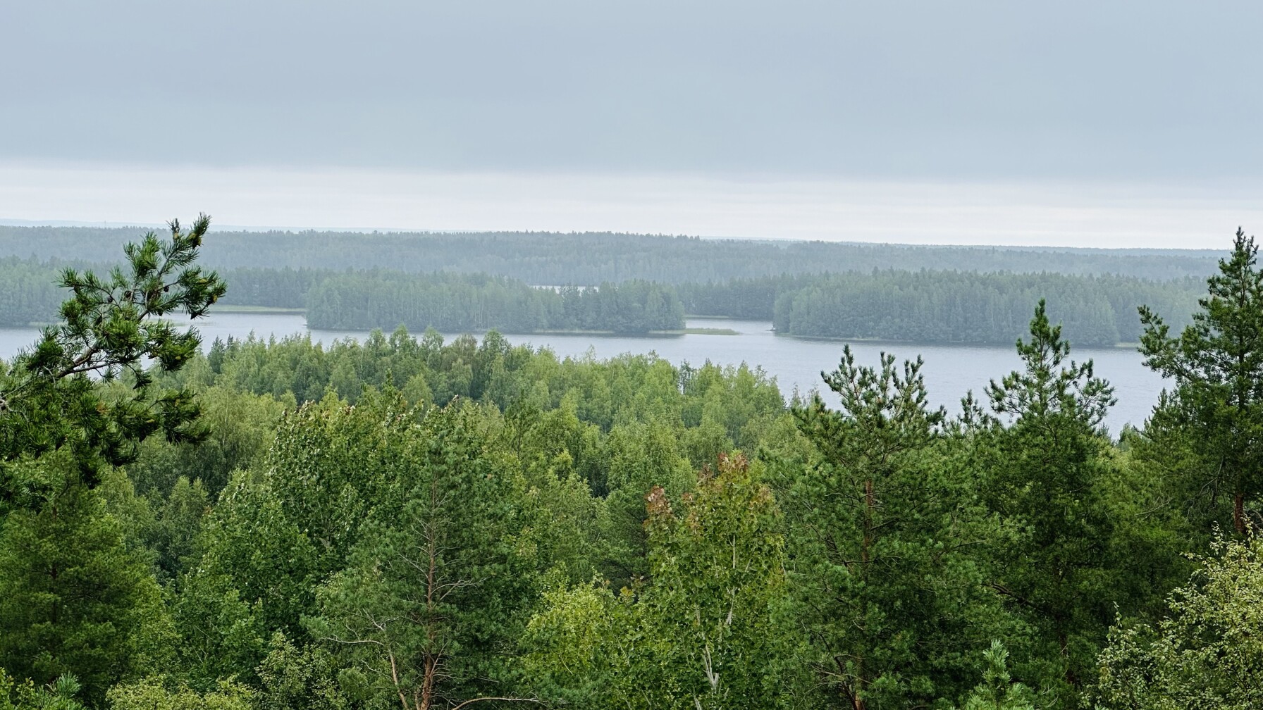 Вид с вершины горы Сампо