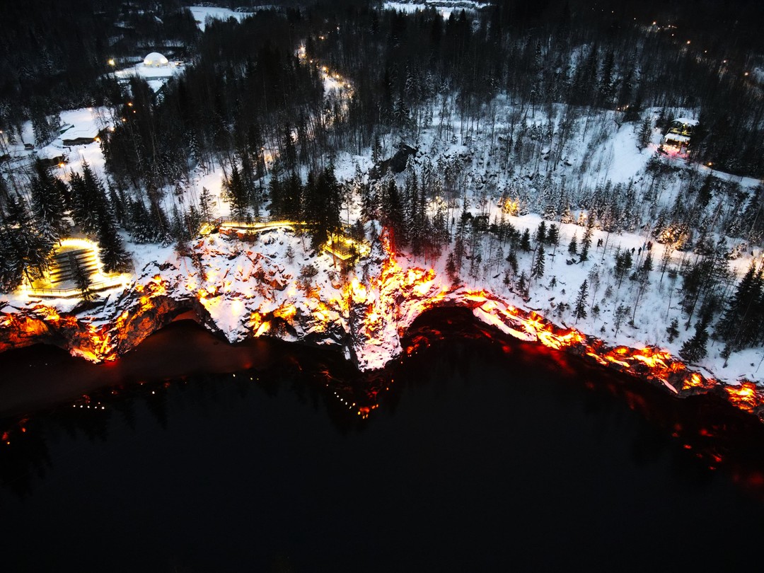 Фото 1 - день 3 Свободное время, интерактив с Дедом Морозом, водопады Ахвенкоски, парк «Рускеала»