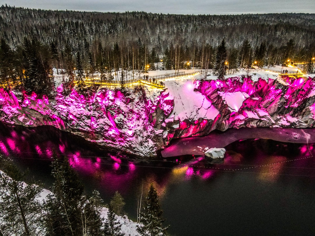 Фото 6 - день 3 Свободное время, интерактив с Дедом Морозом, водопады Ахвенкоски, парк «Рускеала»