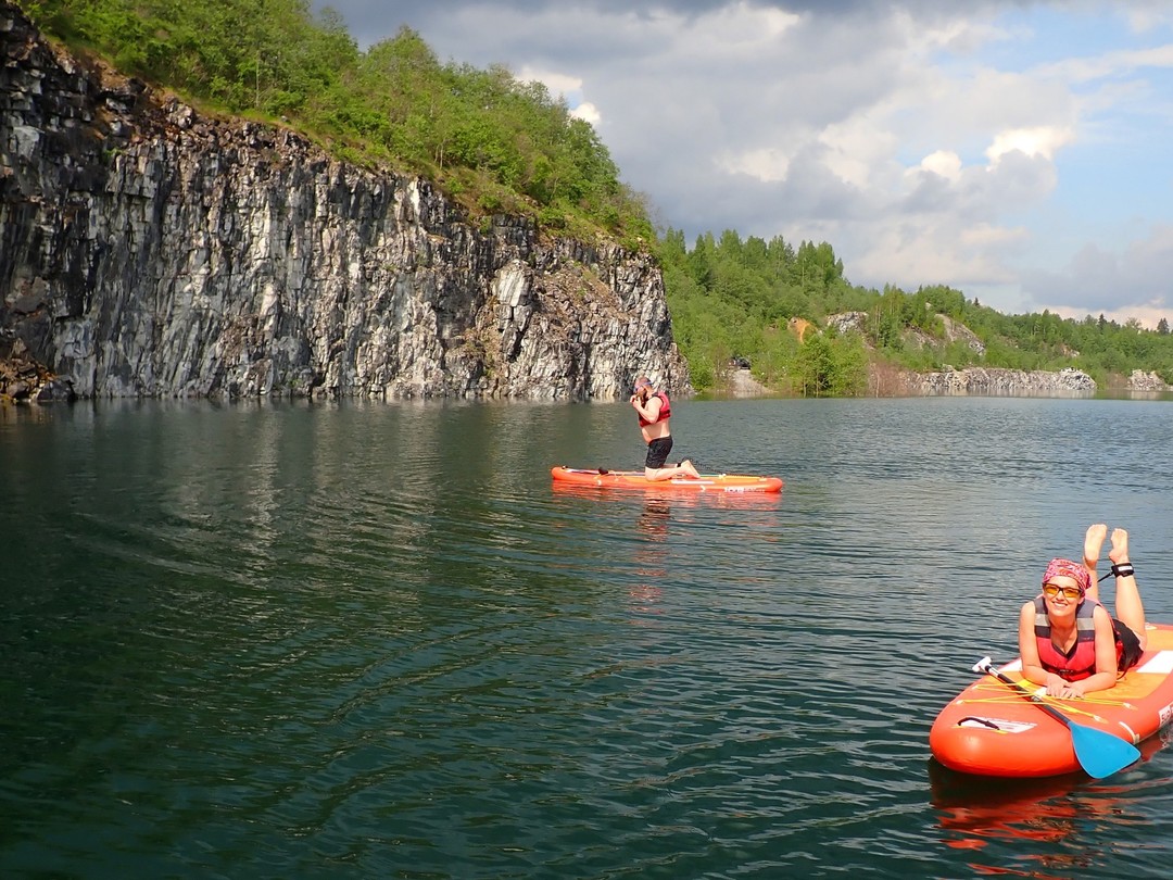 Фото 1 - день 1 Прогулка на сапах по Мраморному карьеру Фото 1 - день 1 Прогулка на сапах по Мраморному карьеру